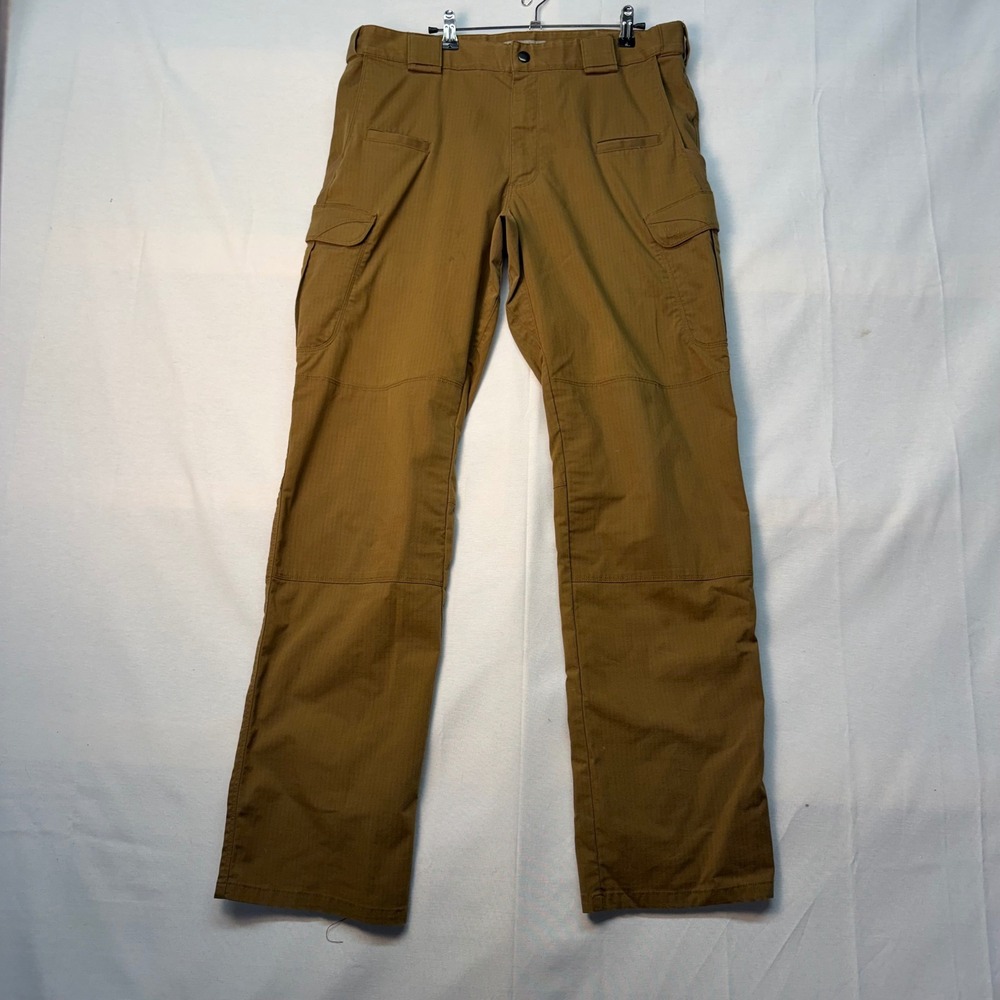 5.11 Tactical Mens Ripstop Cargo Pants Coyote Brown 36x34 Work Outdoor Trousers